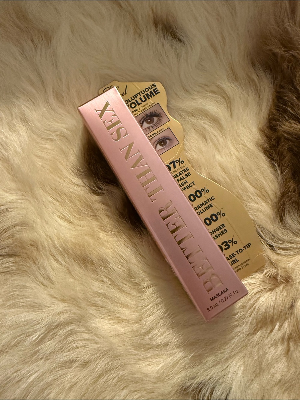 Too Faced Better Than Sex Mascara in Pink and Gold Packaging